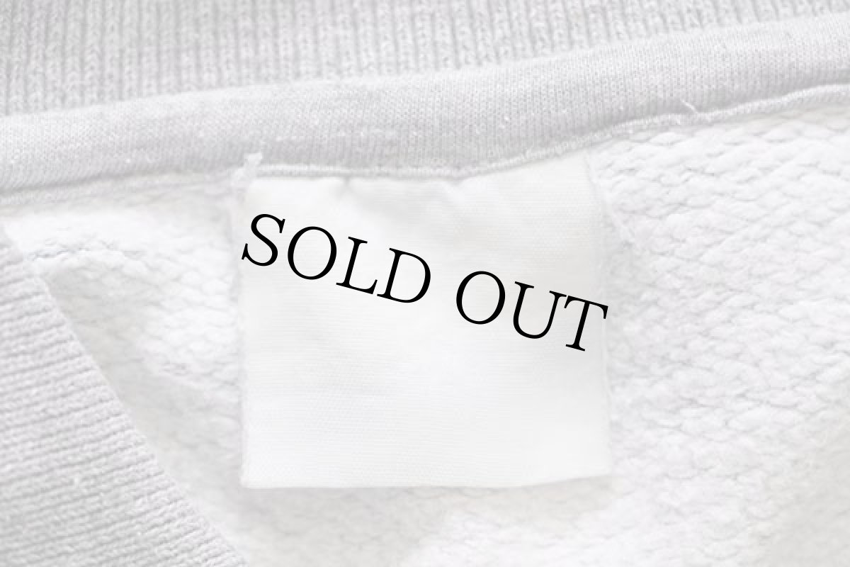 画像4: 90s ポルトガル製 CAPRICIO 太ボーダー 襟付き ヘンリーネック スウェット 緑×杢グレー (4)