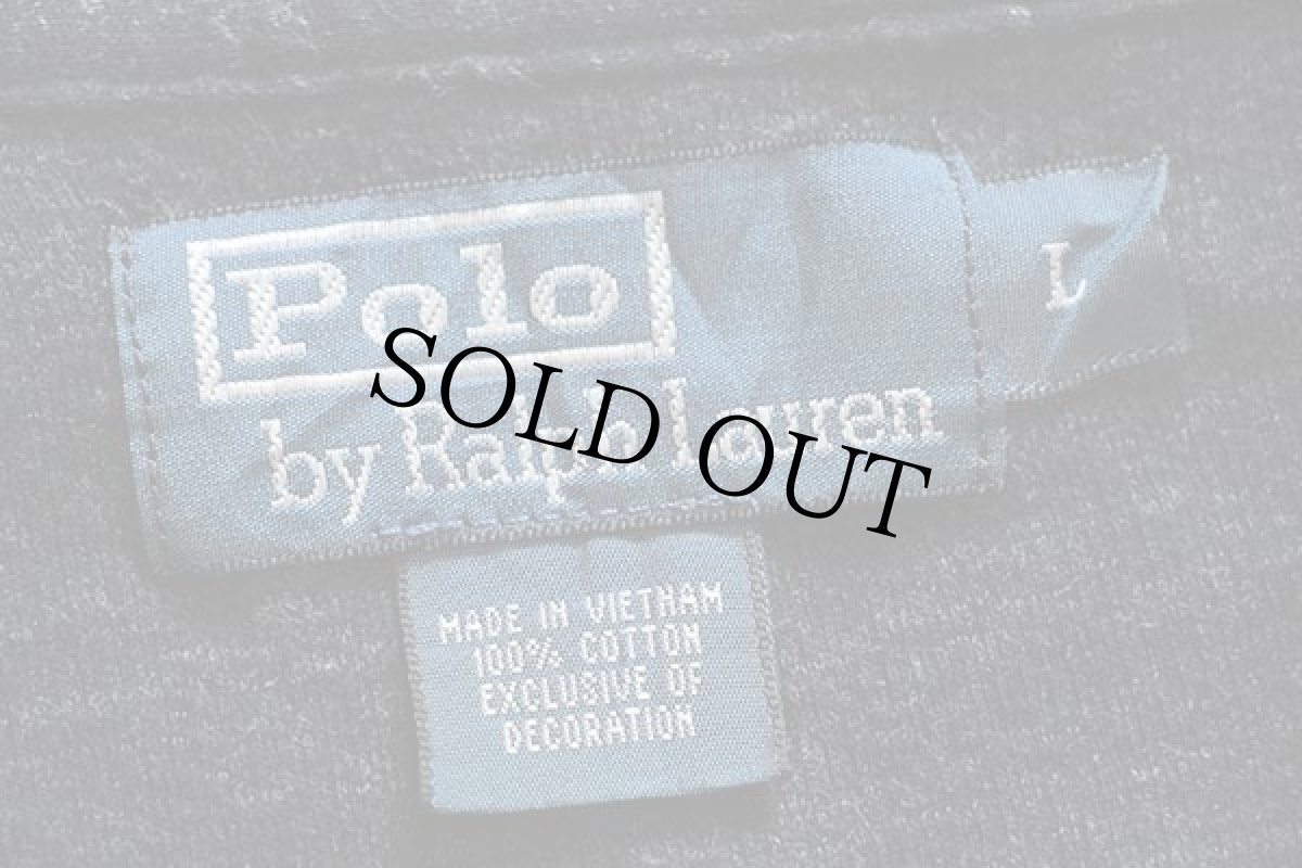 画像4: ポロ ラルフローレン ワンポイント ハイネック ハーフジップ コットン ニット スウェット 杢チャコールグレー L (4)