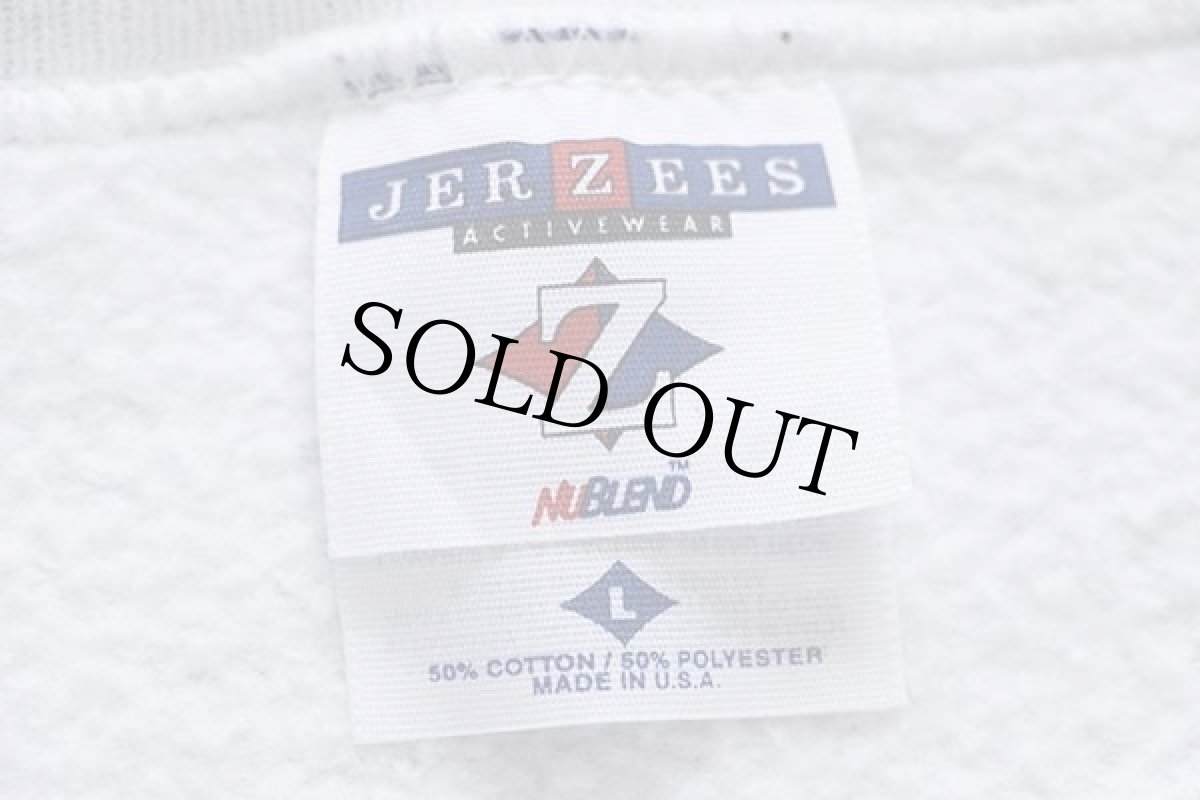 画像5: 00s USA製 MICHIGAN RAGミシガンラグ 灯台 総柄 アート スウェット 白 L (5)