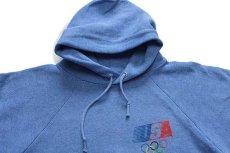 画像3: 80s Levi'sリーバイス USA OLYMPICオリンピック スウェットパーカー 杢ブルー L (3)