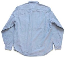 画像2: 90s Levi'sリーバイス カラーデニム ワークシャツ スカイブルー L (2)