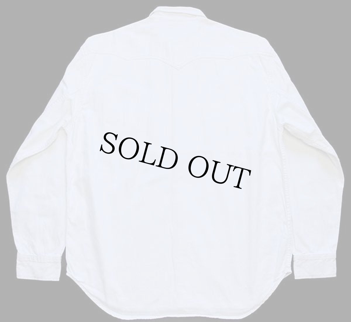 画像2: 90s ポルトガル製 Levi'sリーバイス ホワイトデニム ウエスタンシャツ L★ユーロ (2)