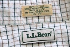 画像4: 90s USA製 L.L.Bean タッタソールチェック ボタンダウン オックスフォード コットンシャツ 16 (4)