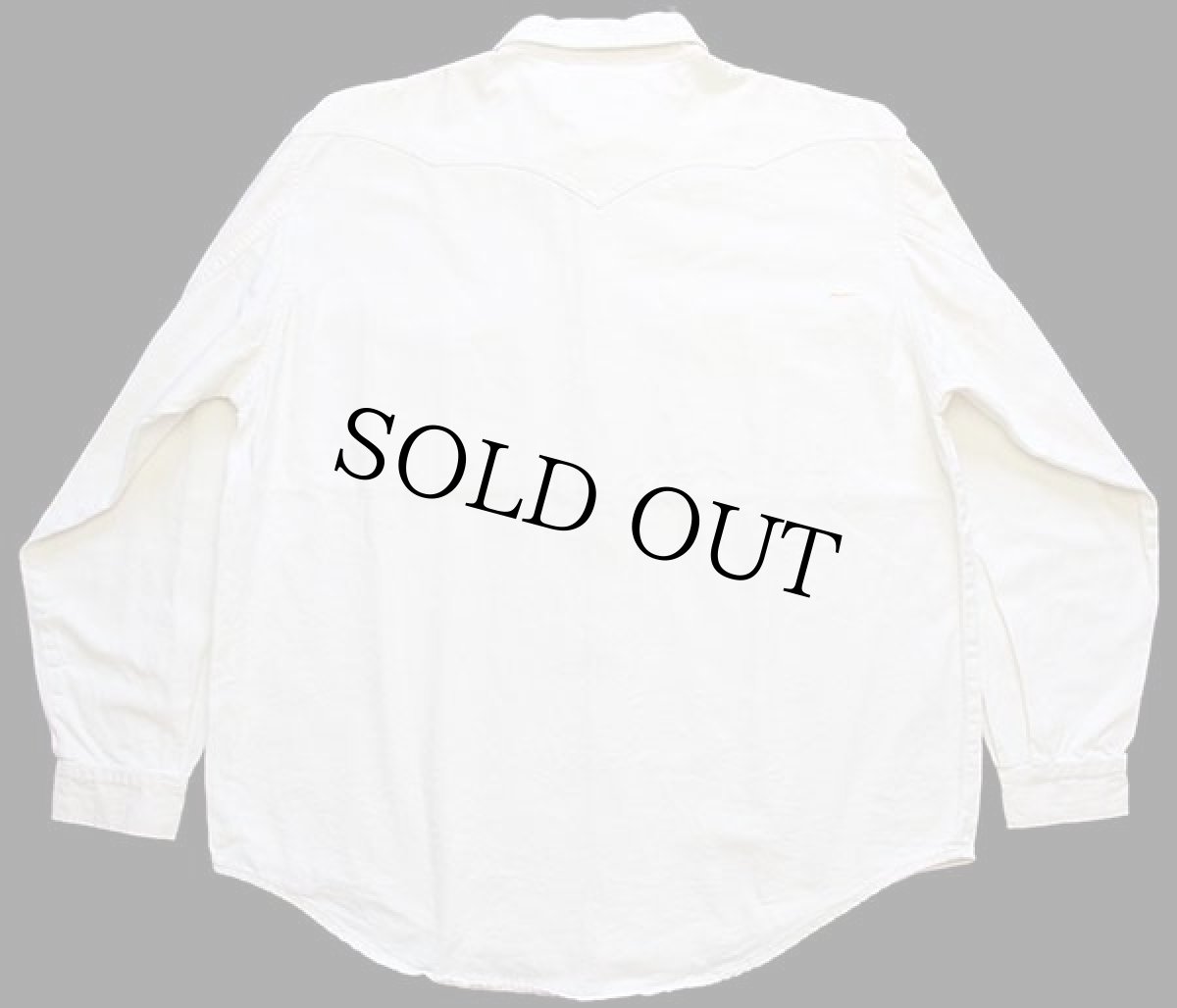 画像2: 90s Levi'sリーバイス カラーデニム ウエスタンシャツ 生成り XL (2)