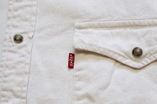 画像5: 90s Levi'sリーバイス カラーデニム ウエスタンシャツ 生成り XL (5)