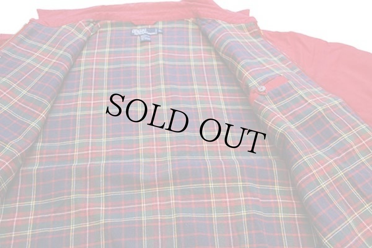 画像5: 90s ポロ ラルフローレン ワンポイント チンスト付き タータンチェックライナー コットンジャケット 赤 XL (5)