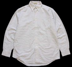 画像1: 90s USA製 L.L.Bean タッタソールチェック ボタンダウン オックスフォード コットンシャツ 16 (1)