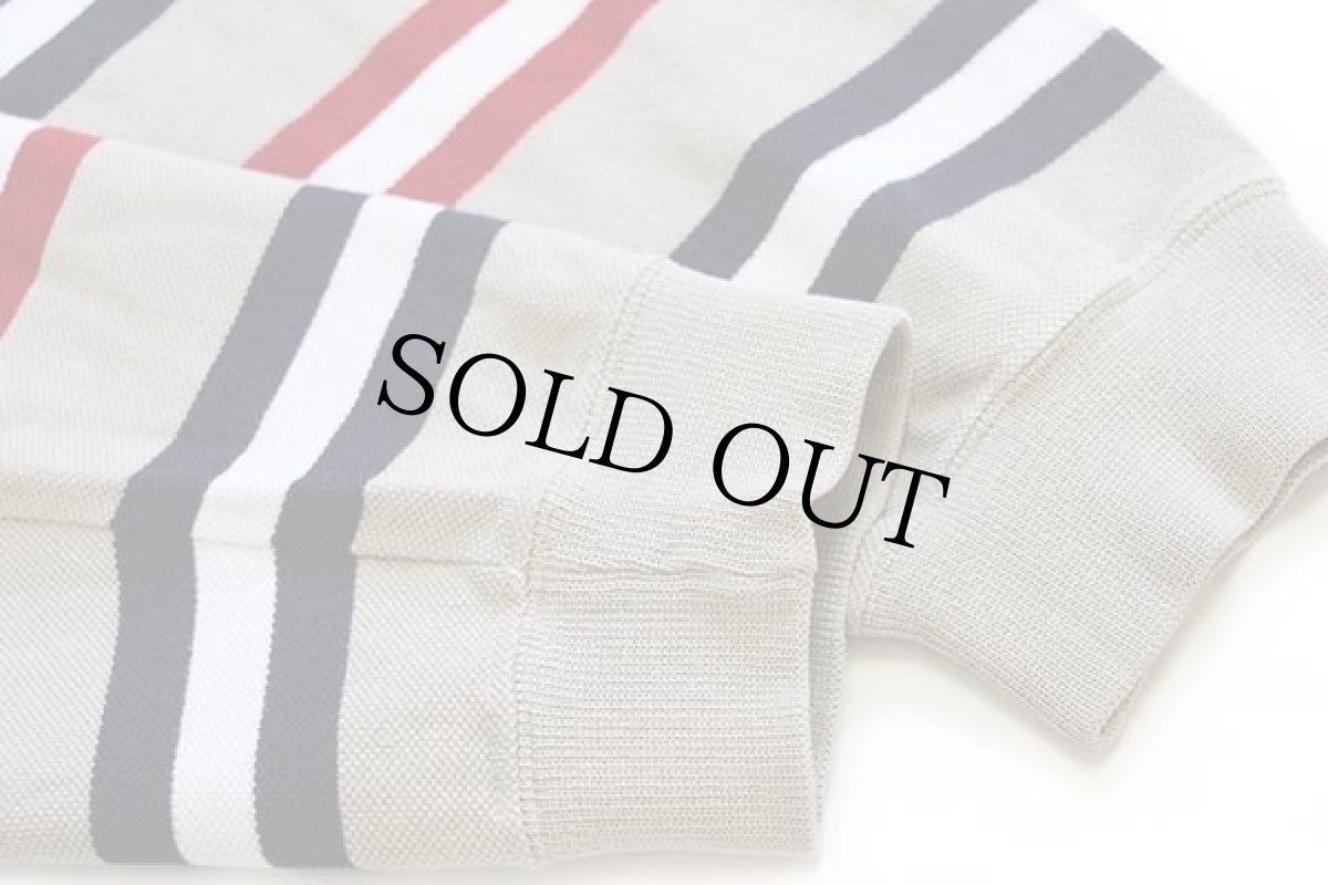 画像5: 00s LACOSTEラコステ マルチボーダー コットン 鹿の子 長袖ポロシャツ L (5)