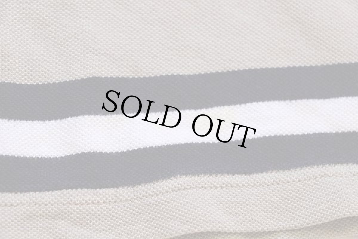 画像6: 00s LACOSTEラコステ マルチボーダー コットン 鹿の子 長袖ポロシャツ L (6)