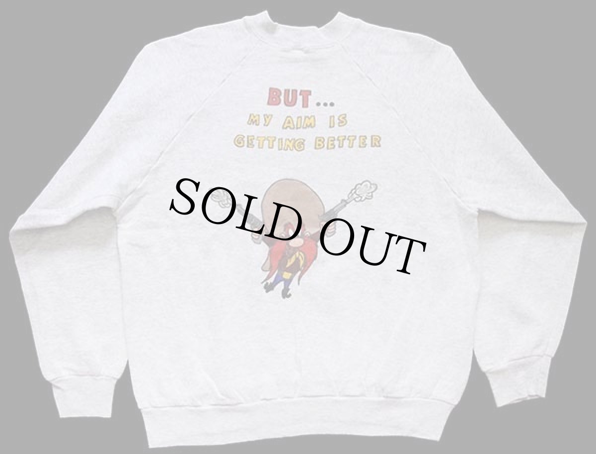 画像2: 80s USA製 ヨセミテサム 両面ハンドペイント スウェット 杢ライトグレー L-L (2)