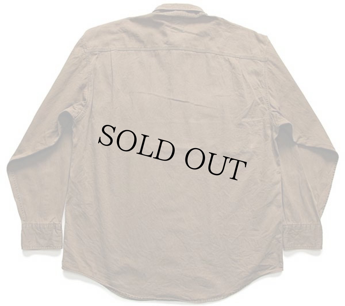 画像2: 90s GAPギャップ 無地 ボタンダウン コットンシャツ セピア (2)