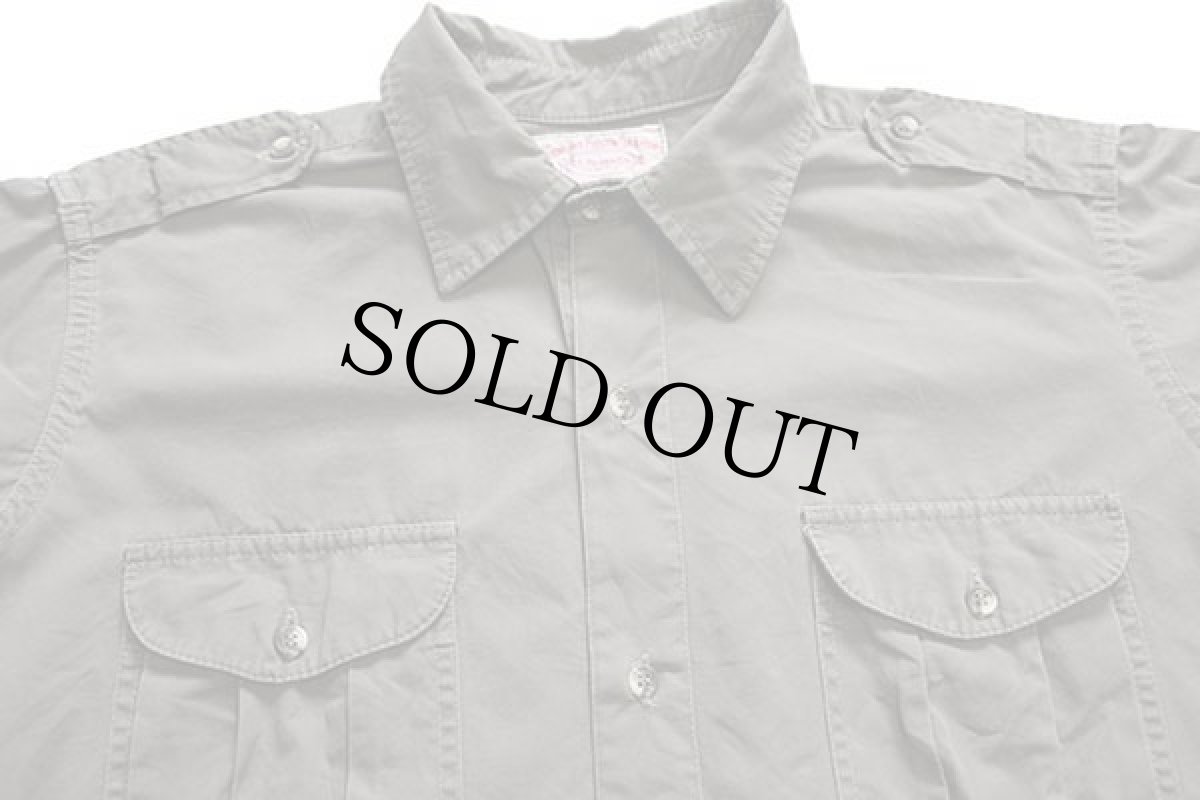 画像3: 80s USA製 FILSONフィルソン コットンポプリン ハンティングシャツ グリーングレー 48 (3)