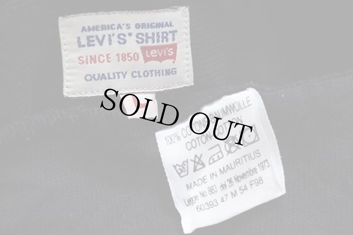 画像4: 90s Levi'sリーバイス ボタンダウン コットン コーデュロイシャツ 黒 L★ユーロ (4)
