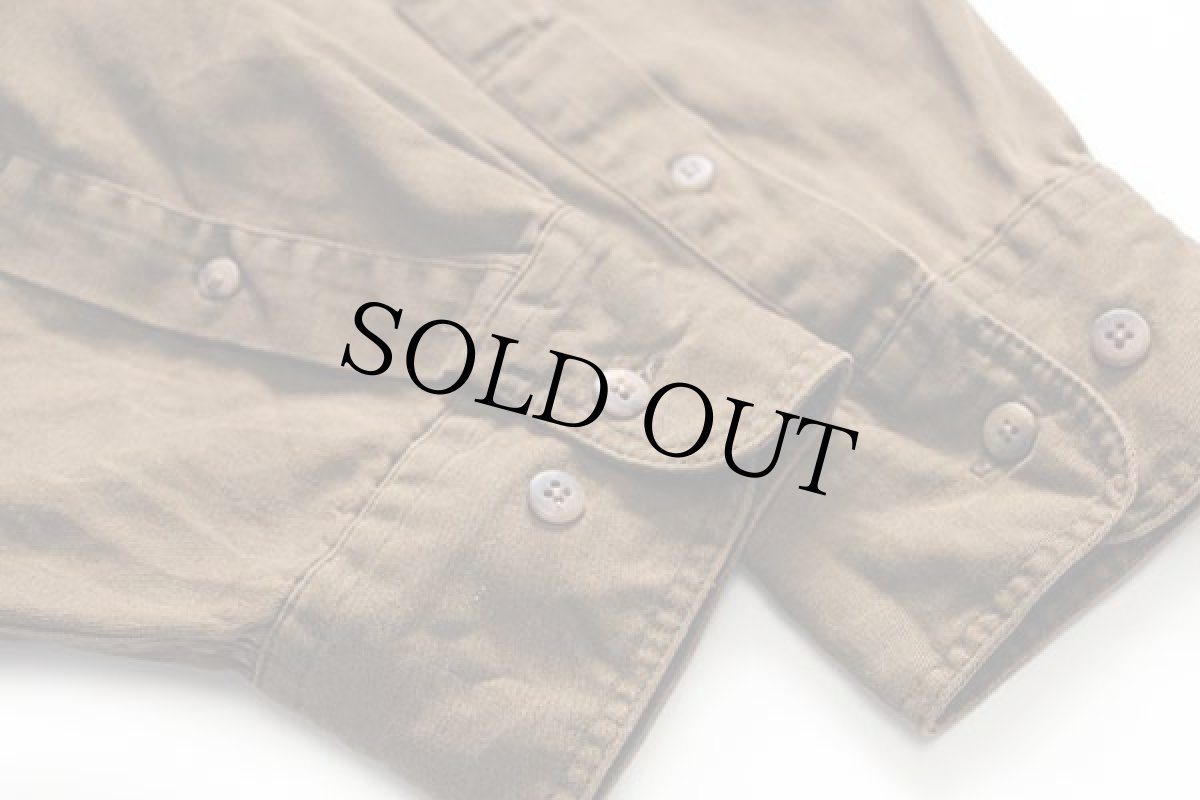 画像5: 90s GAPギャップ 無地 ボタンダウン コットンシャツ セピア (5)