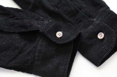 画像5: 90s Levi'sリーバイス ボタンダウン コットン コーデュロイシャツ 黒 L★ユーロ (5)