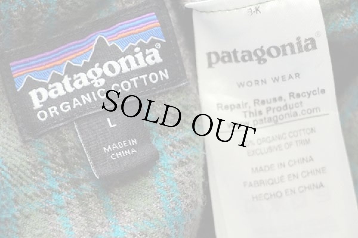 画像4: patagoniaパタゴニア チェック オーガニックコットン フランネルシャツ L (4)