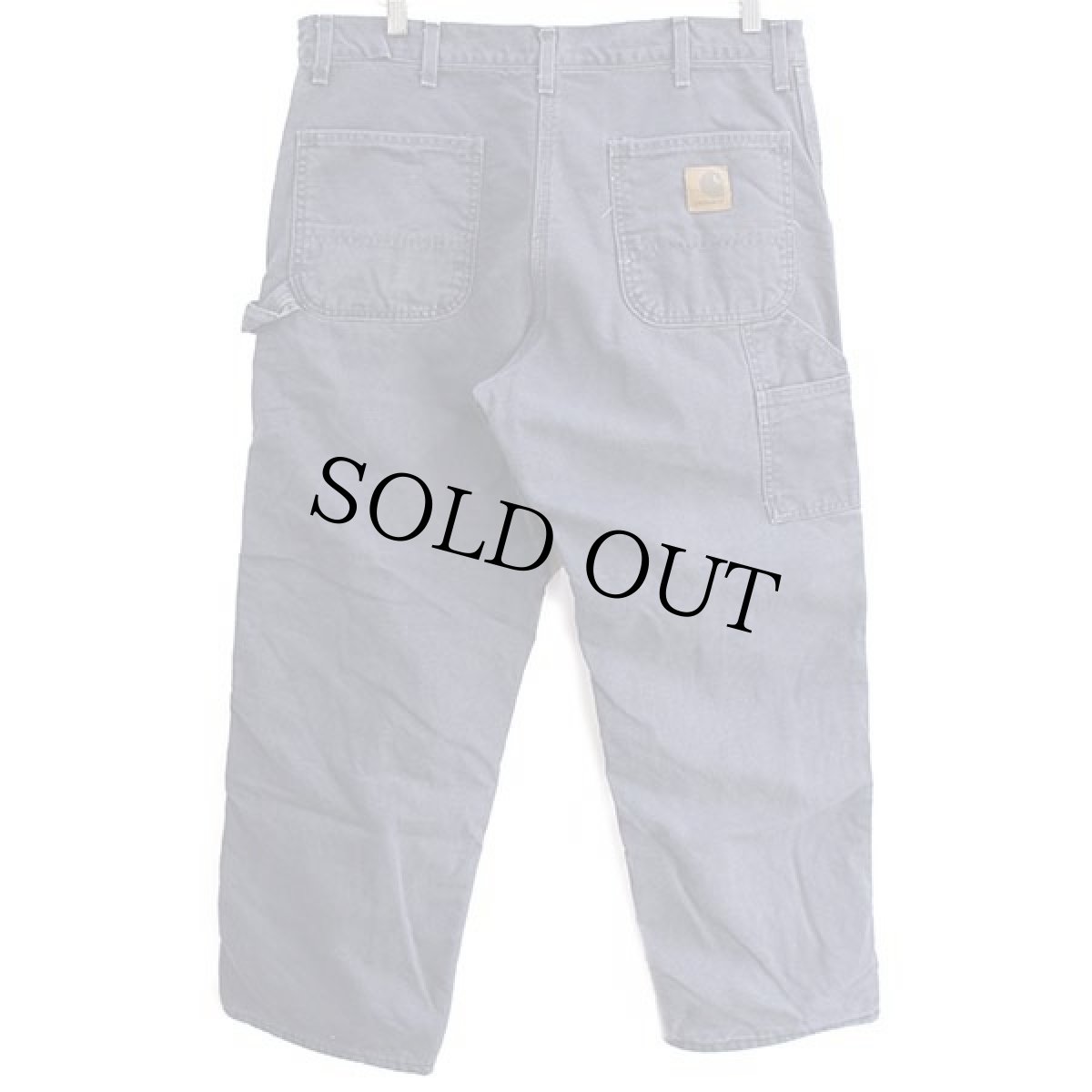 画像3: 00s USA製 carharttカーハート チェック ネルライナー ダック地 ペインターパンツ ナス紺 w36 L30 (3)