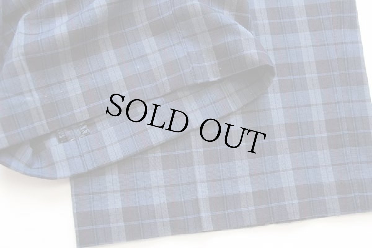 画像7: イタリア製 MILLEMIGLIA タータンチェック ワンタック ポリエステル×コットン スラックス パンツ 48 (7)