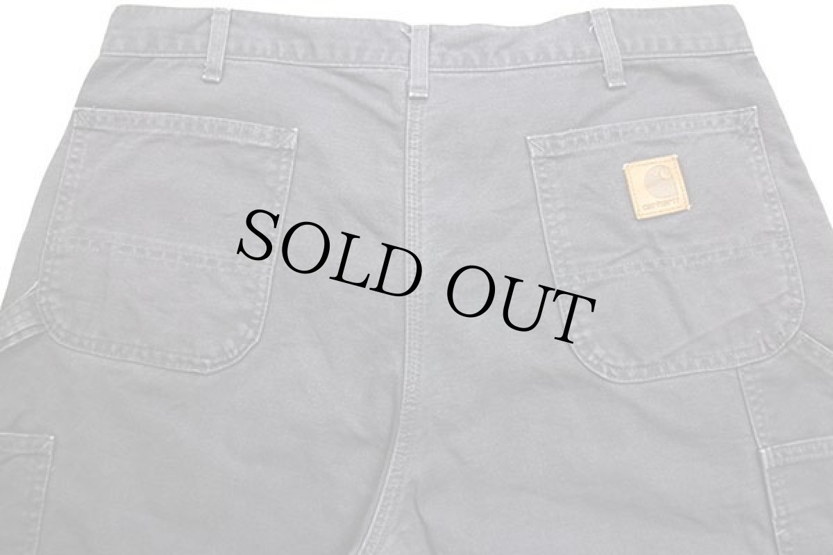 画像5: 00s USA製 carharttカーハート チェック ネルライナー ダック地 ペインターパンツ ペトロールブルー w38 (5)