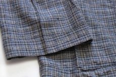 画像7: デッドストック★イタリア製 CARBONE UOMO チェック 織り柄 ツータック リネン混 スラックス パンツ 44 (7)