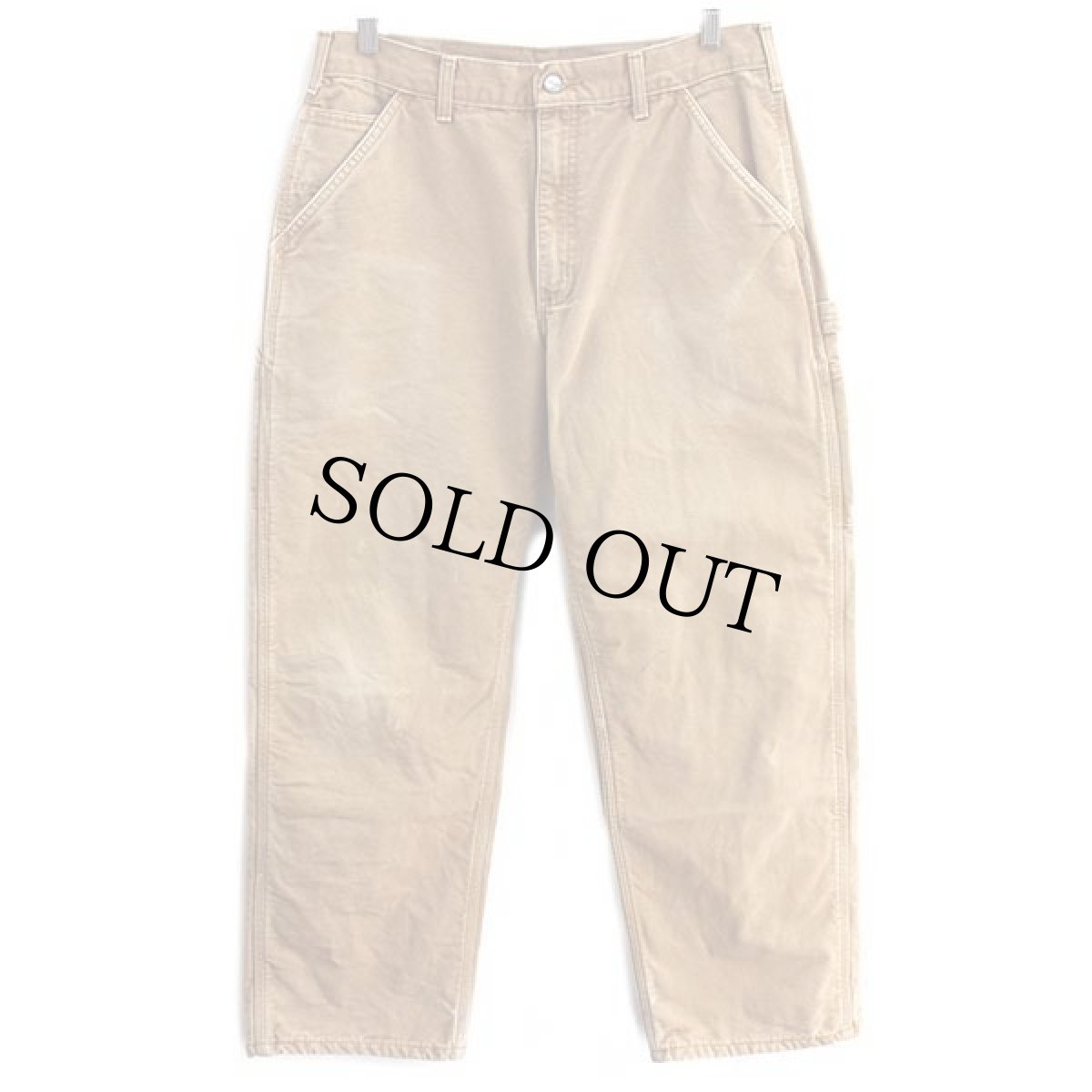 画像2: carharttカーハート チェック ネルライナー ダック地 ペインターパンツ 茶 w33 L30 (2)