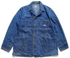 画像1: 60s USA製 Leeリー 91-J JELT DENIMジェルトデニム カバーオール 42R (1)