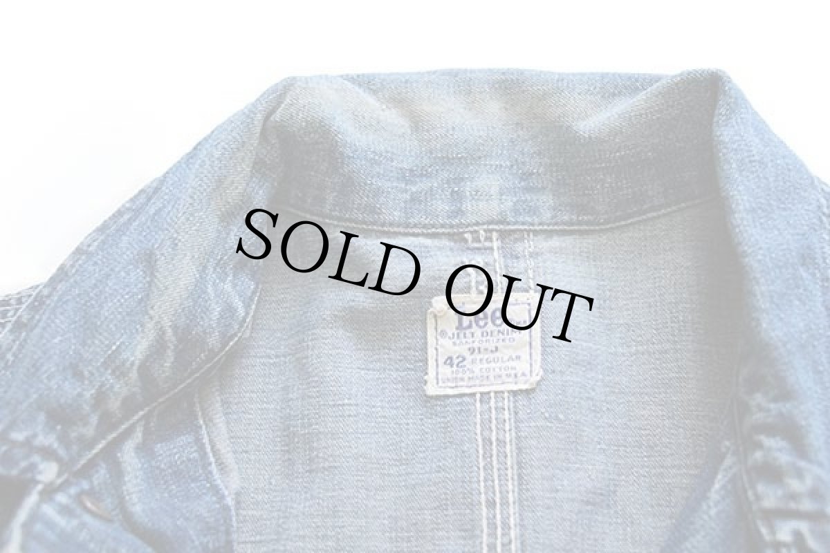 画像8: 60s USA製 Leeリー 91-J JELT DENIMジェルトデニム カバーオール 42R (8)