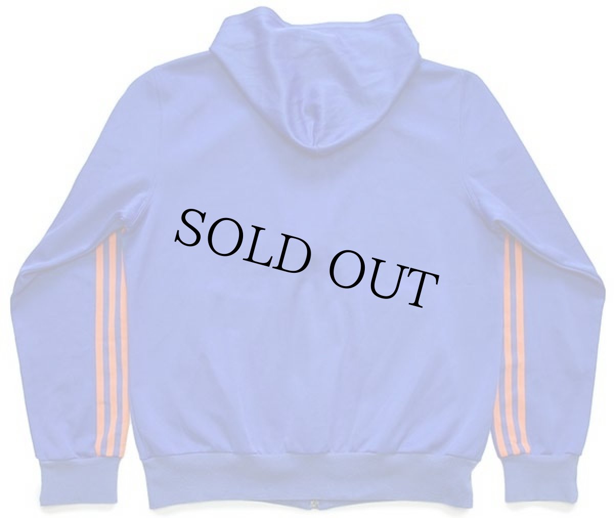 画像2: 00s adidasアディダス トレフォイル ビッグロゴ フェルトプリント トラックジャケット パーカー 青×オレンジ L★ジャージ (2)