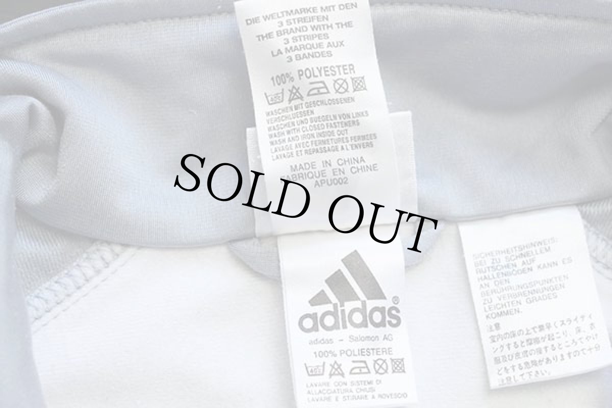 画像5: 00s adidasアディダス パフォーマンス ロゴ刺繍 ツートン 切り替え トラックジャケット 白×グレー L★ジャージ (5)