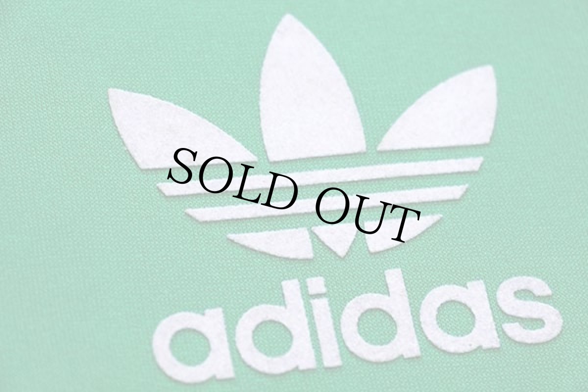 画像6: adidasアディダス トレフォイル ビッグロゴ フェルトプリント トラックジャケット パーカー 緑×白 M★ジャージ (6)