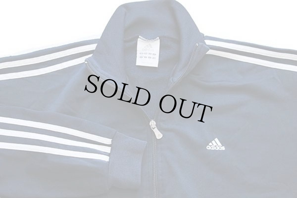 画像3: 00s ルーマニア製 adidasアディダス パフォーマンス ロゴ刺繍 トラックジャケット 紺×白 L★ジャージ (3)