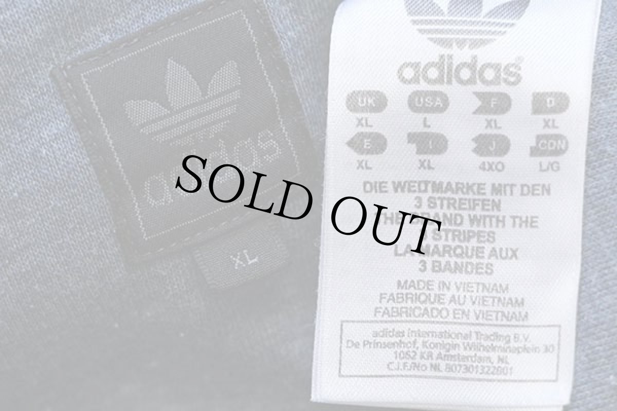 画像4: 00s adidasアディダス トレフォイル ビッグロゴ トラックジャケット パーカー 紺×水色 XL★ジャージ (4)