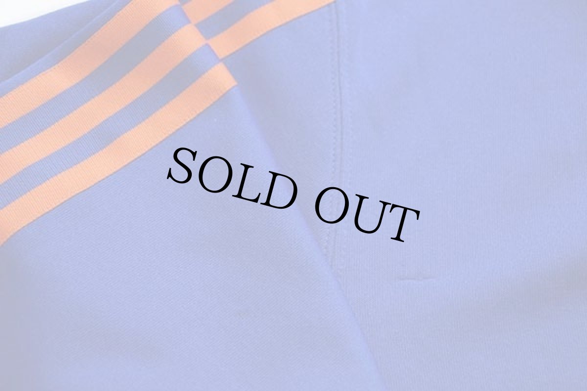 画像5: 00s adidasアディダス トレフォイル ビッグロゴ フェルトプリント トラックジャケット パーカー 青×オレンジ L★ジャージ (5)