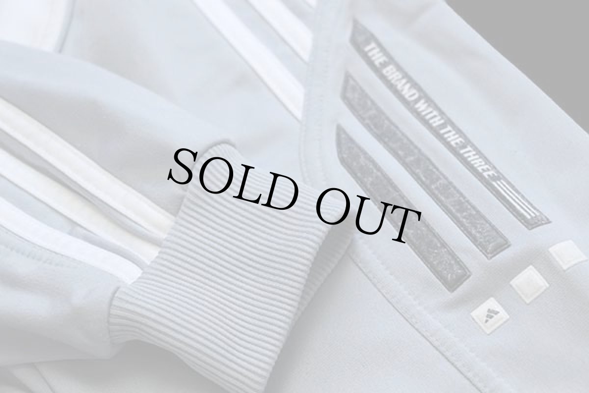 画像6: 00s adidasアディダス パフォーマンス ロゴ刺繍 ツートン 切り替え トラックジャケット 白×グレー L★ジャージ (6)