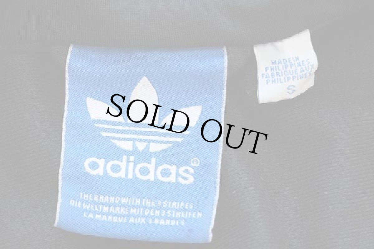 画像4: adidasアディダス トレフォイル ロゴ刺繍 トラックジャケット 黒×白 S★ジャージ (4)