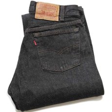 画像1: デッドストック★80s USA製 Levi'sリーバイス 501 先染め ブラック デニムパンツ w30 L32 (1)