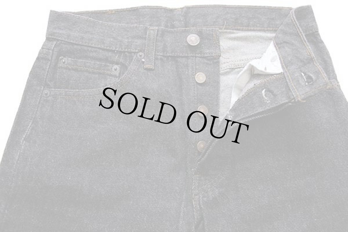 画像4: デッドストック★80s USA製 Levi'sリーバイス 501 先染め ブラック デニムパンツ w29 L30 (4)