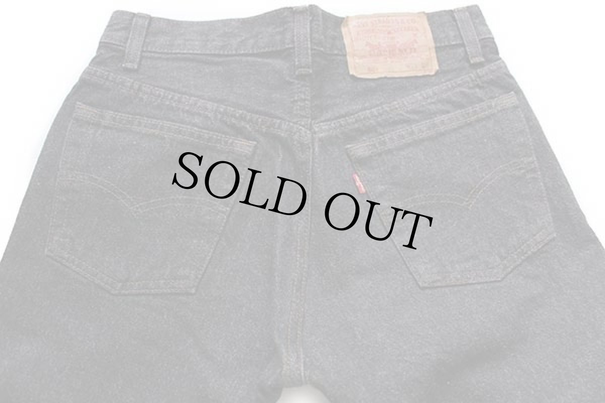 画像5: デッドストック★80s USA製 Levi'sリーバイス 501 先染め ブラック デニムパンツ w29 L30 (5)