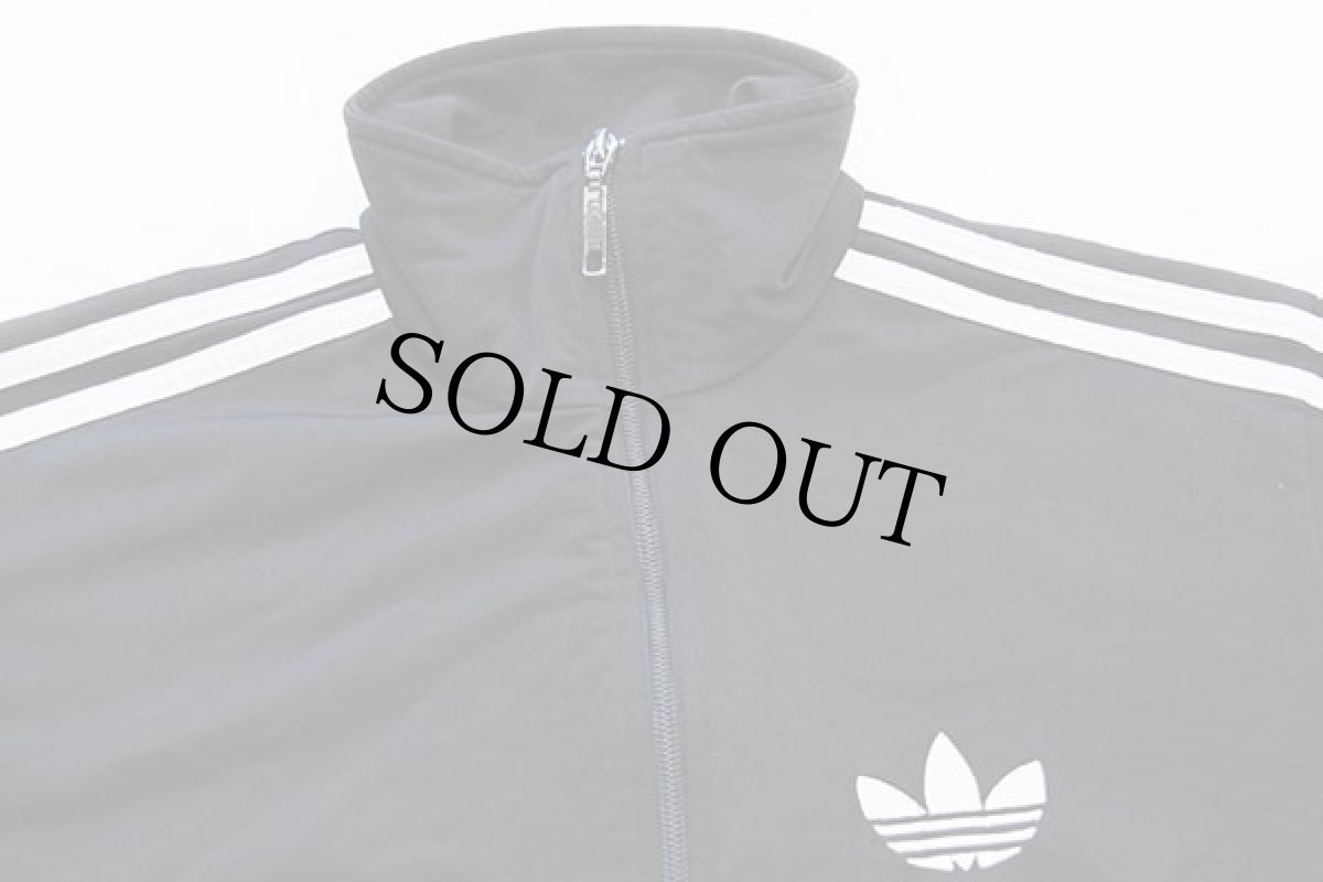 画像3: adidasアディダス トレフォイル ロゴ刺繍 トラックジャケット 黒×白 S★ジャージ (3)