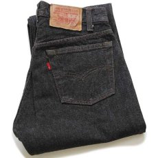 画像1: デッドストック★80s USA製 Levi'sリーバイス 501 先染め ブラック デニムパンツ w29 L30 (1)