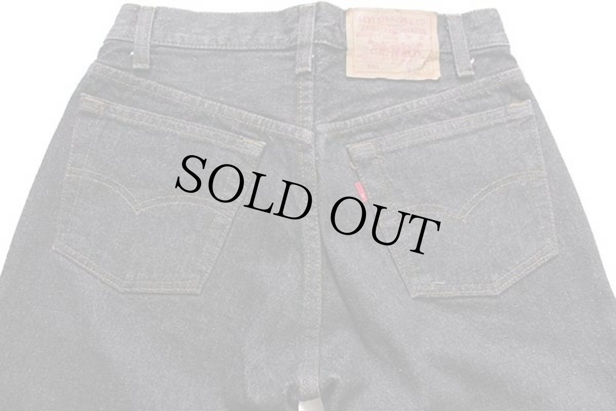 画像5: デッドストック★80s USA製 Levi'sリーバイス 501 先染め ブラック デニムパンツ w29 L30 (5)