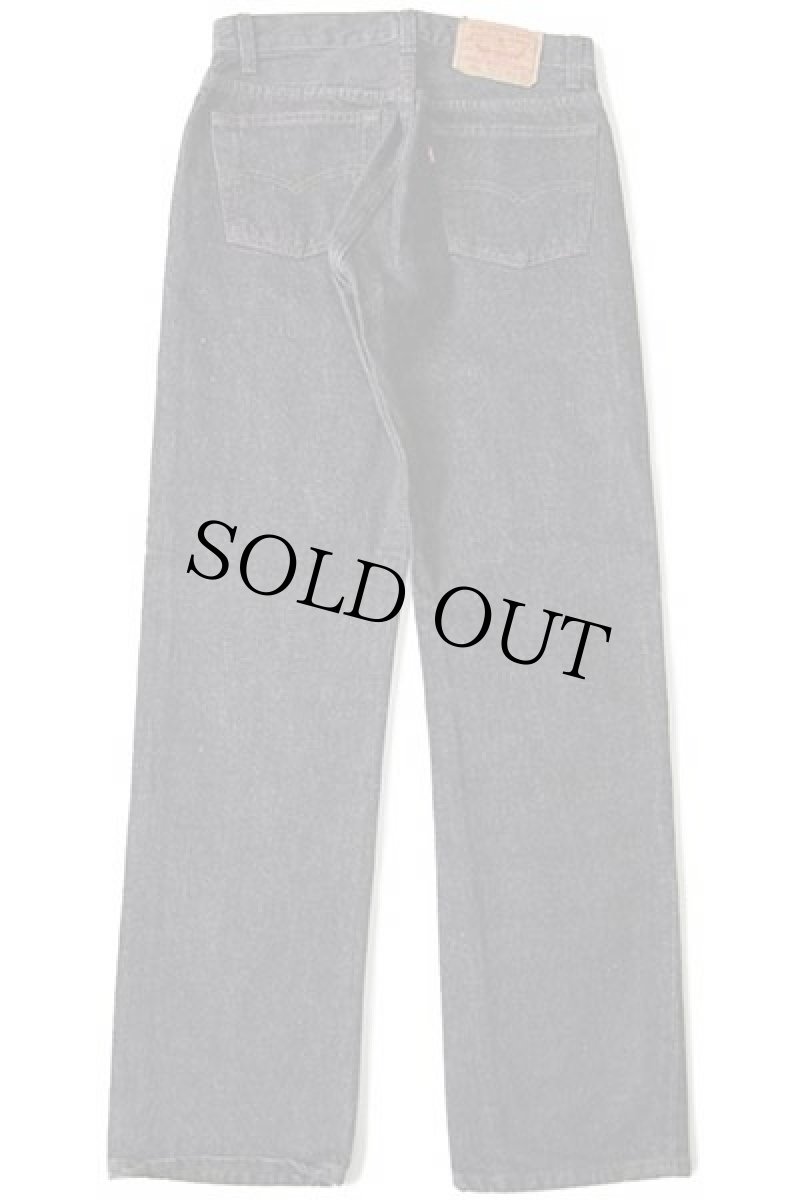 画像3: デッドストック★80s USA製 Levi'sリーバイス 501 先染め ブラック デニムパンツ w29 L30 (3)