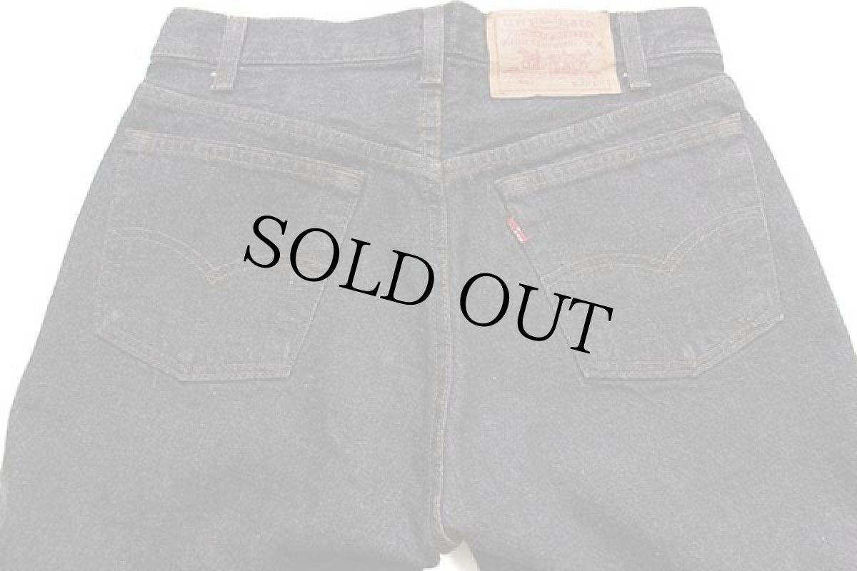 画像5: デッドストック★80s USA製 Levi'sリーバイス 501 先染め ブラック デニムパンツ w30 L32 (5)