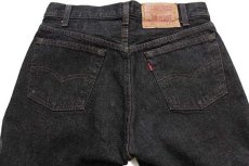 画像5: デッドストック★80s USA製 Levi'sリーバイス 501 先染め ブラック デニムパンツ w30 L32 (5)