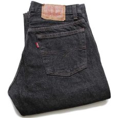 画像1: デッドストック★80s USA製 Levi'sリーバイス 501 先染め ブラック デニムパンツ w29 L30 (1)