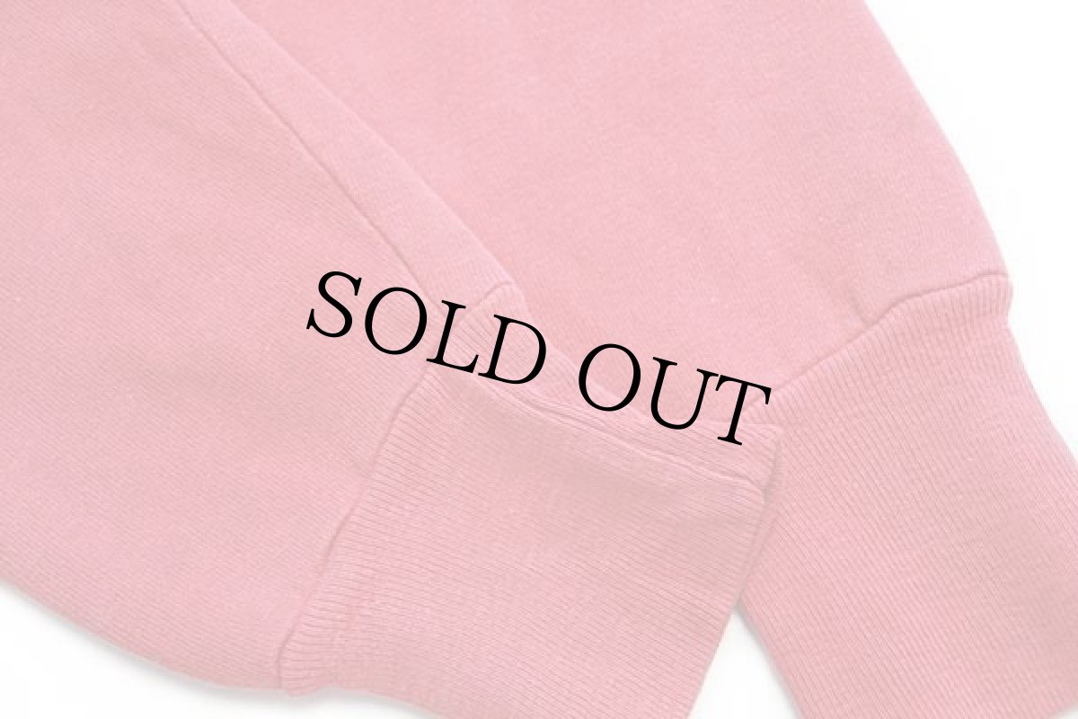 画像7: 60s UNKNOWN 無地 ツートン コットン スウェットパーカー 赤×白 フェード (7)