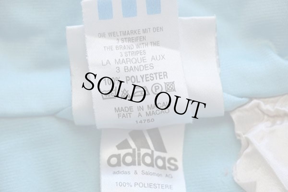 画像5: 90s adidasアディダス トレフォイル ビッグロゴ刺繍 トラックジャケット 水色×紺★ジャージ (5)