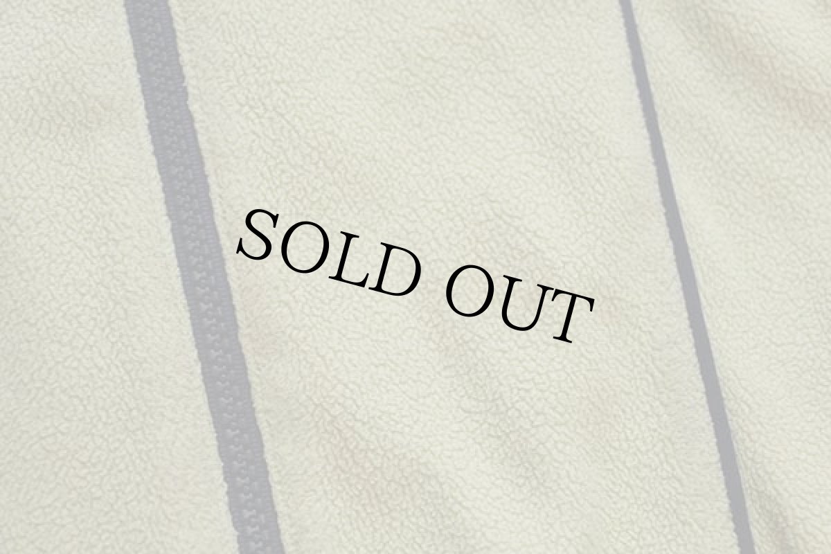 画像5: 90s adidasアディダス トレフォイル ロゴ ツートン フリース 切り替え トラックジャケット パーカー 紺×薄黄 L★ジャージ (5)