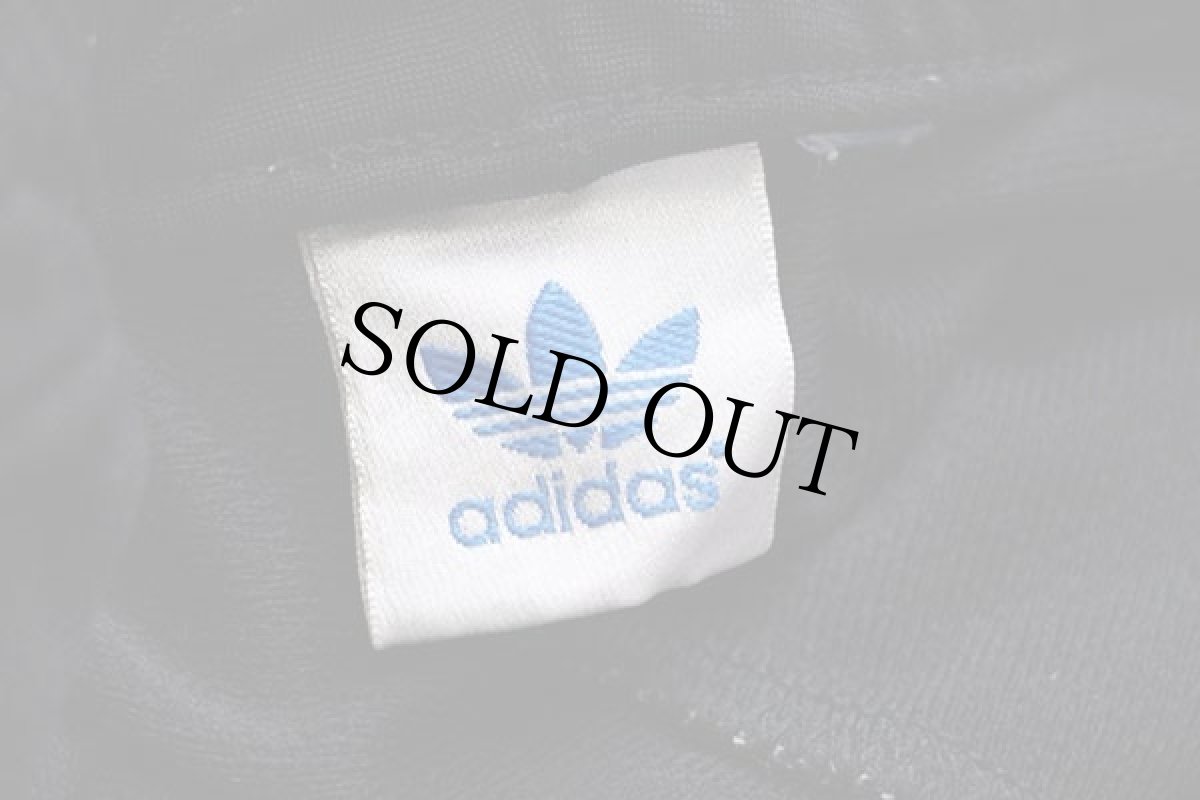 画像6: 90s adidasアディダス トレフォイル ロゴ刺繍 トラックパンツ 黒×白★ジャージ (6)