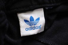 画像6: 90s adidasアディダス トレフォイル ロゴ刺繍 トラックパンツ 黒×白★ジャージ (6)